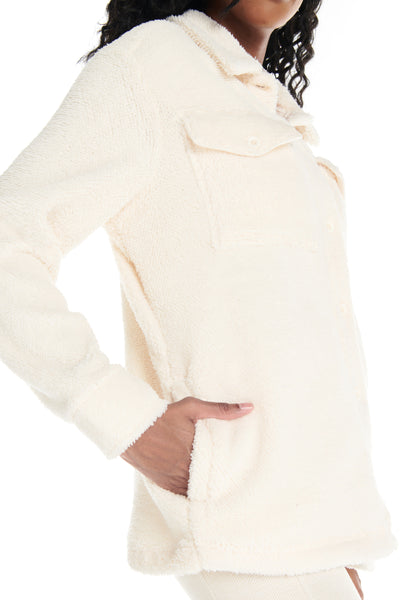 Polar Plush Sherpa Button Down Shirt-Jacket