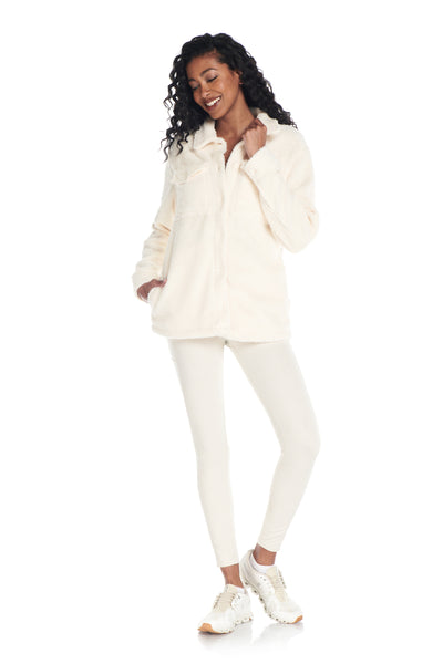 Polar Plush Sherpa Button Down Shirt-Jacket