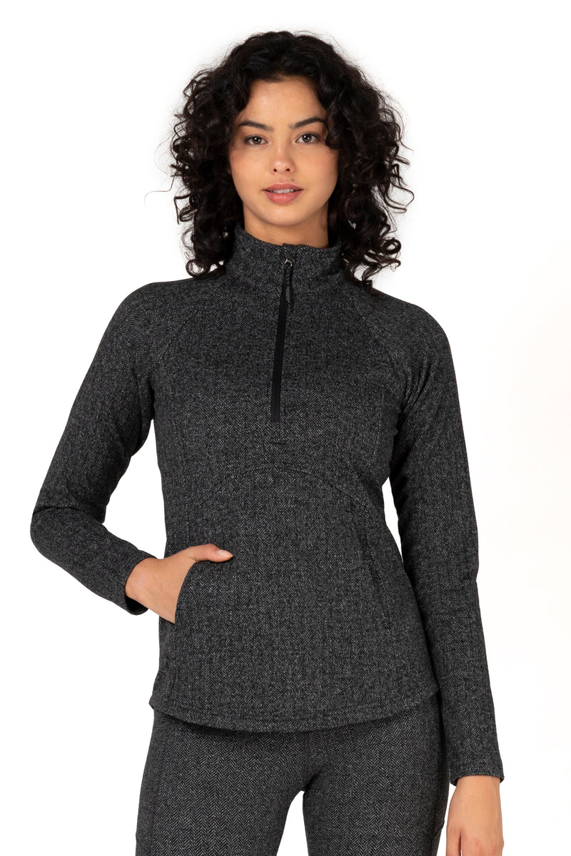 Alpine 1/4 Zip Double Brushed Jacquard Sweater