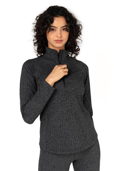 Alpine 1/4 Zip Double Brushed Jacquard Sweater